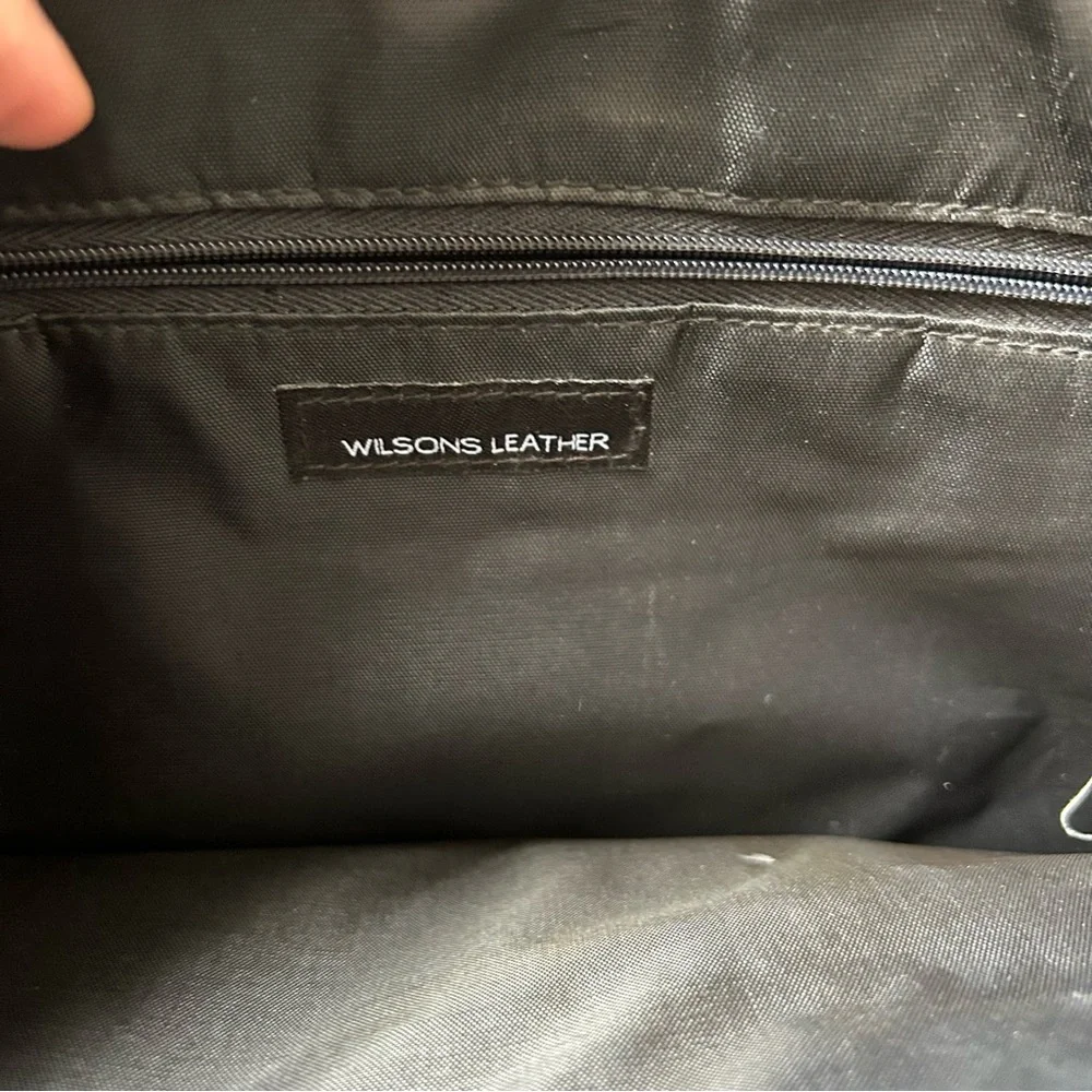Wilsons Leather Black Computer Work Briefcase Bag
